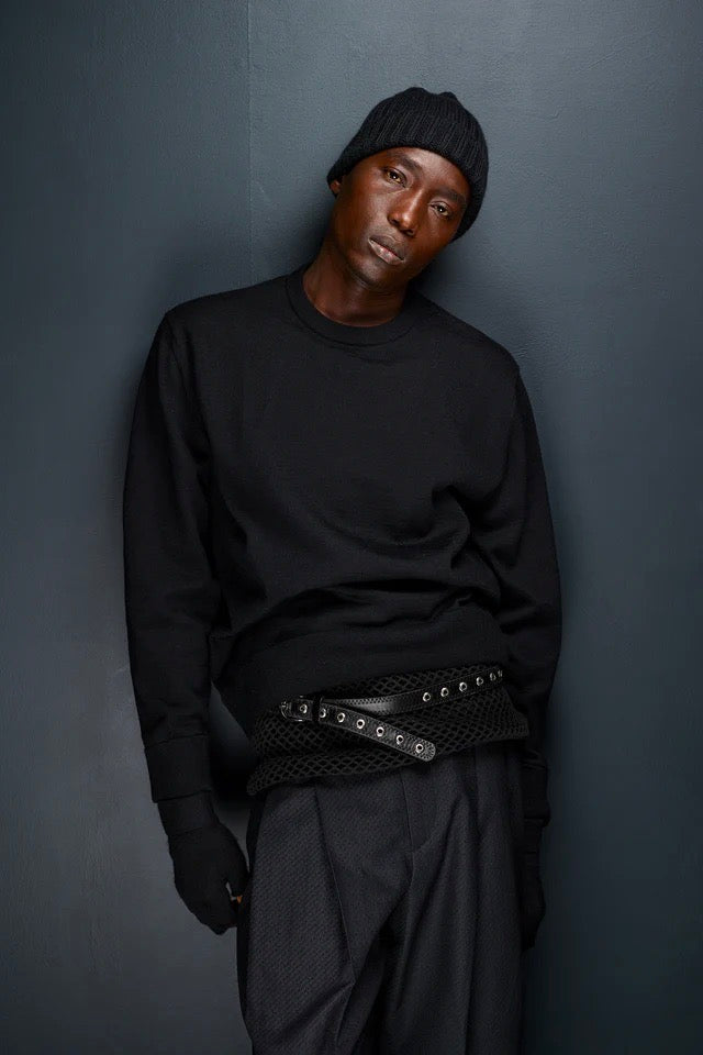 THE INOUE BROTHERS... "CREW NECK SWEATER / PURE BLACK"