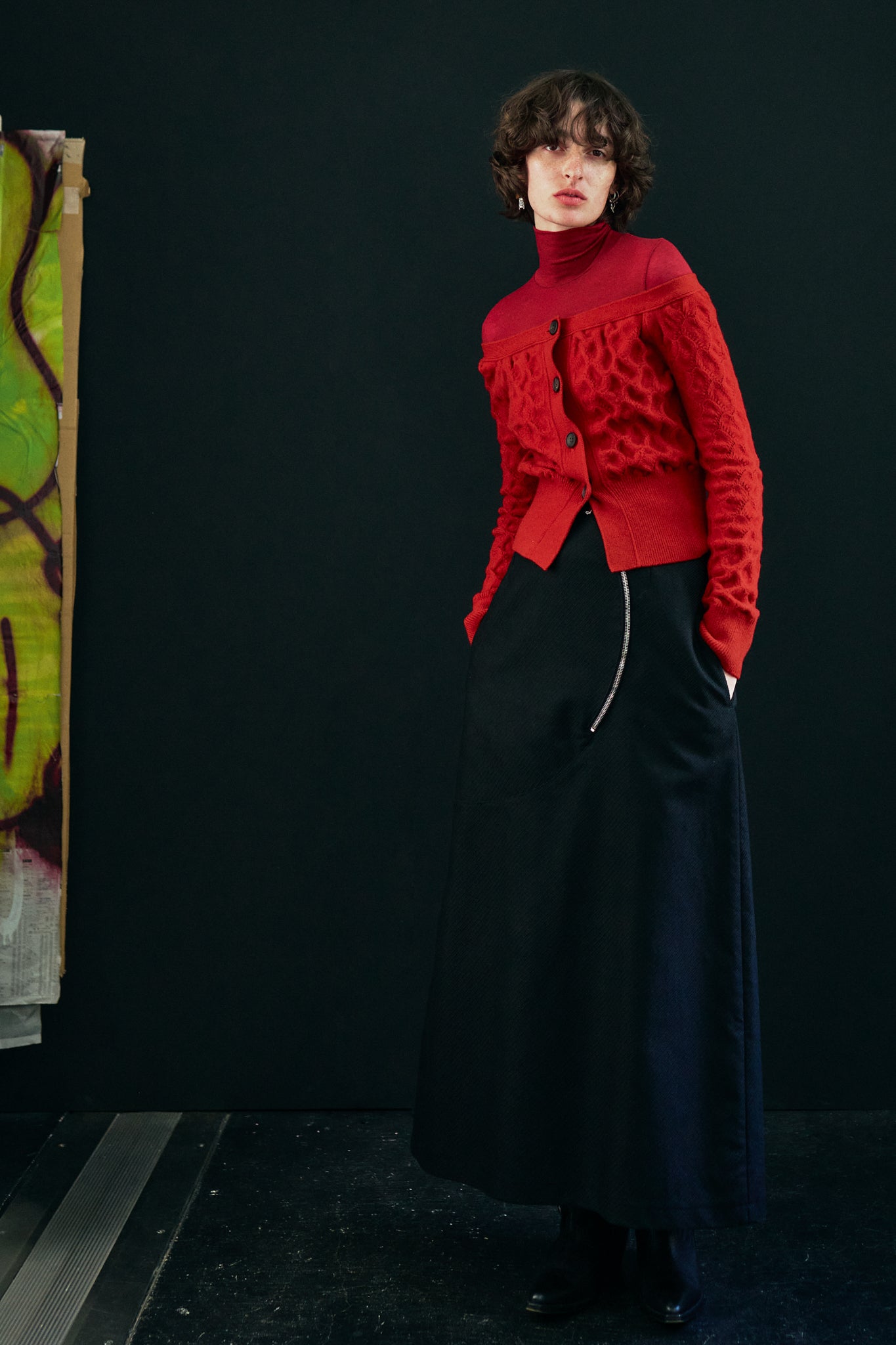 PHOTOCOPIEU"HIGH-NECK PULLOVER / TALITHIA /  RED"
