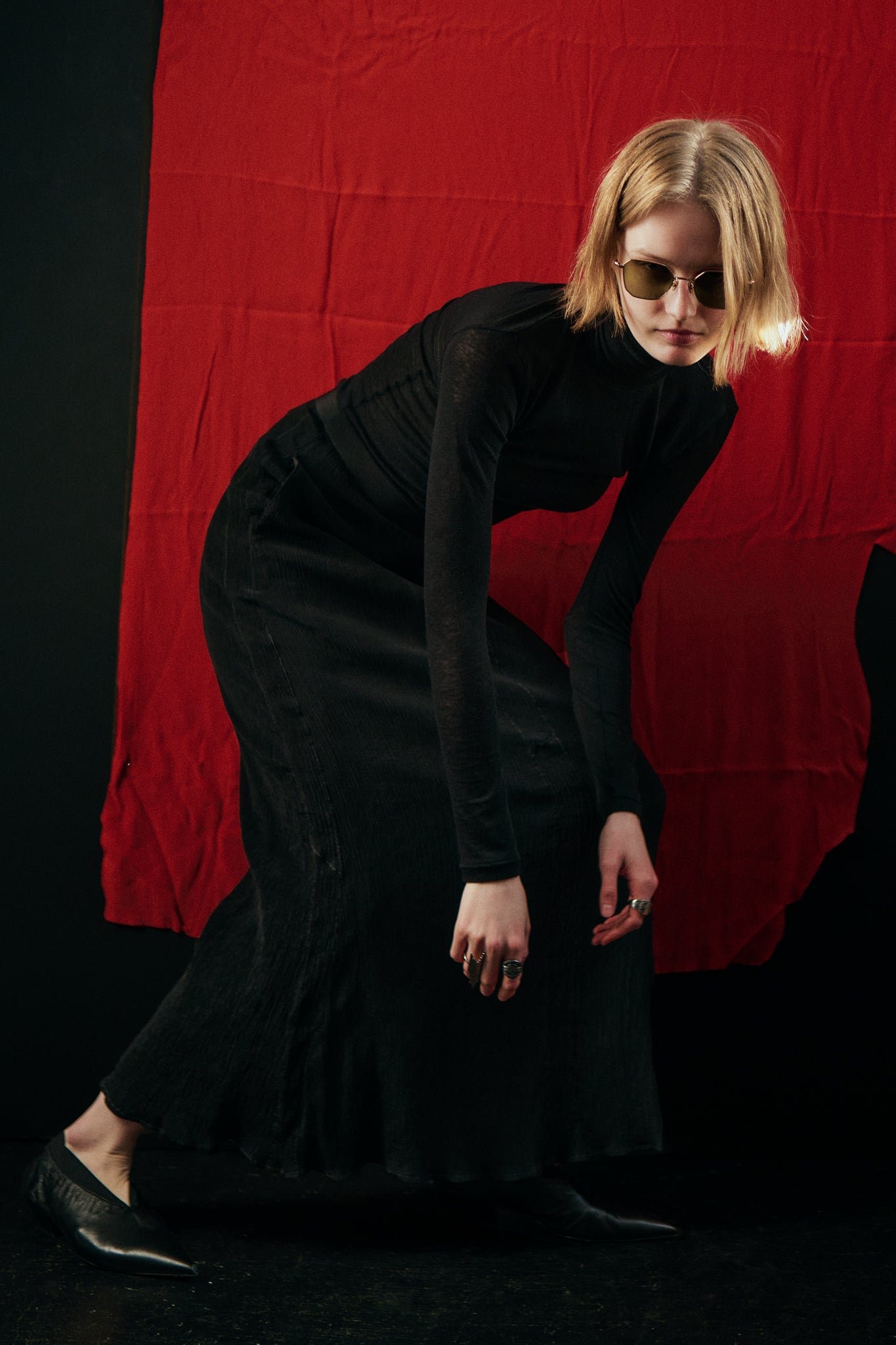 PHOTOCOPIEU"HIGH-NECK PULLOVER / TALITHIA / BLACK"