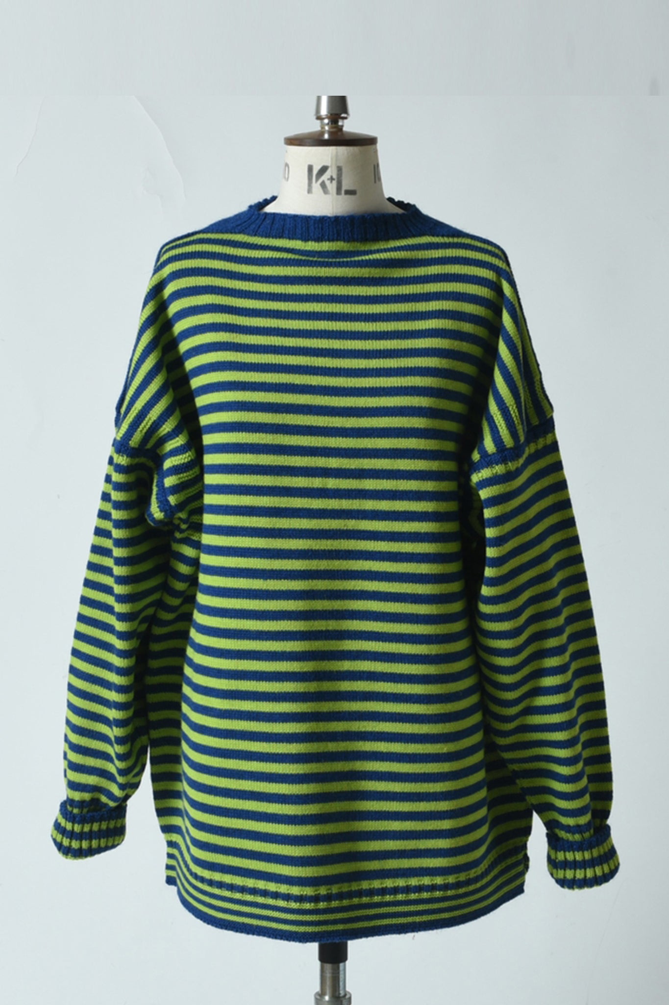 LE TRICOTEUR "TRADITIONAL GUERNSEY SWEATER WOMENS / NITRO GREEN×CORVETTE"