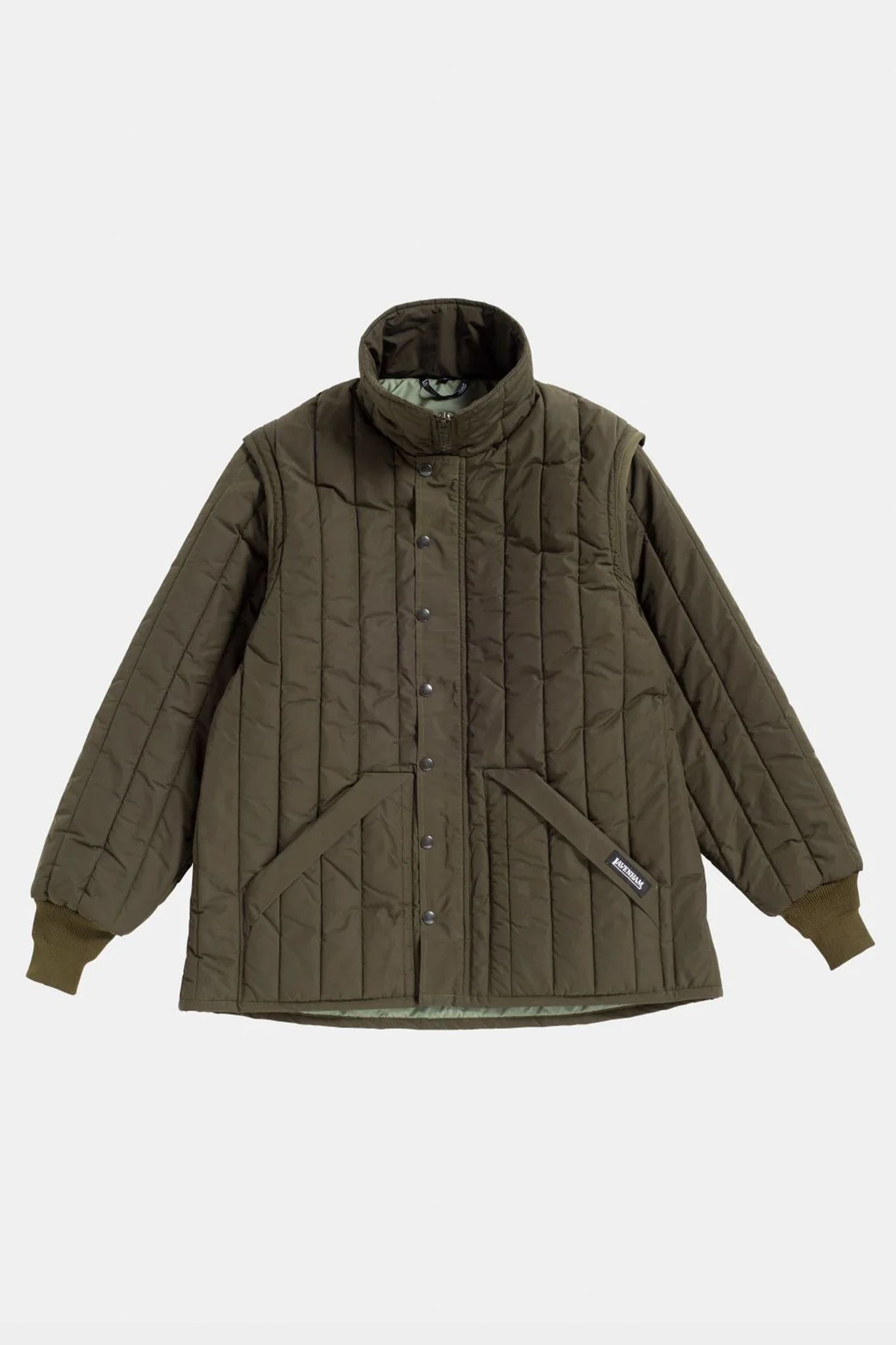 LAVENHAM "ARCHIVE DETACHABLE SLEEVE JACKET MENS / KHAKI"