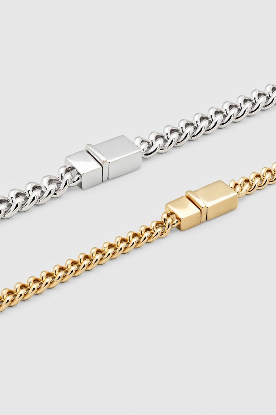 TOM WOOD】ROUNDED CURB BRACELET THIN GOLD