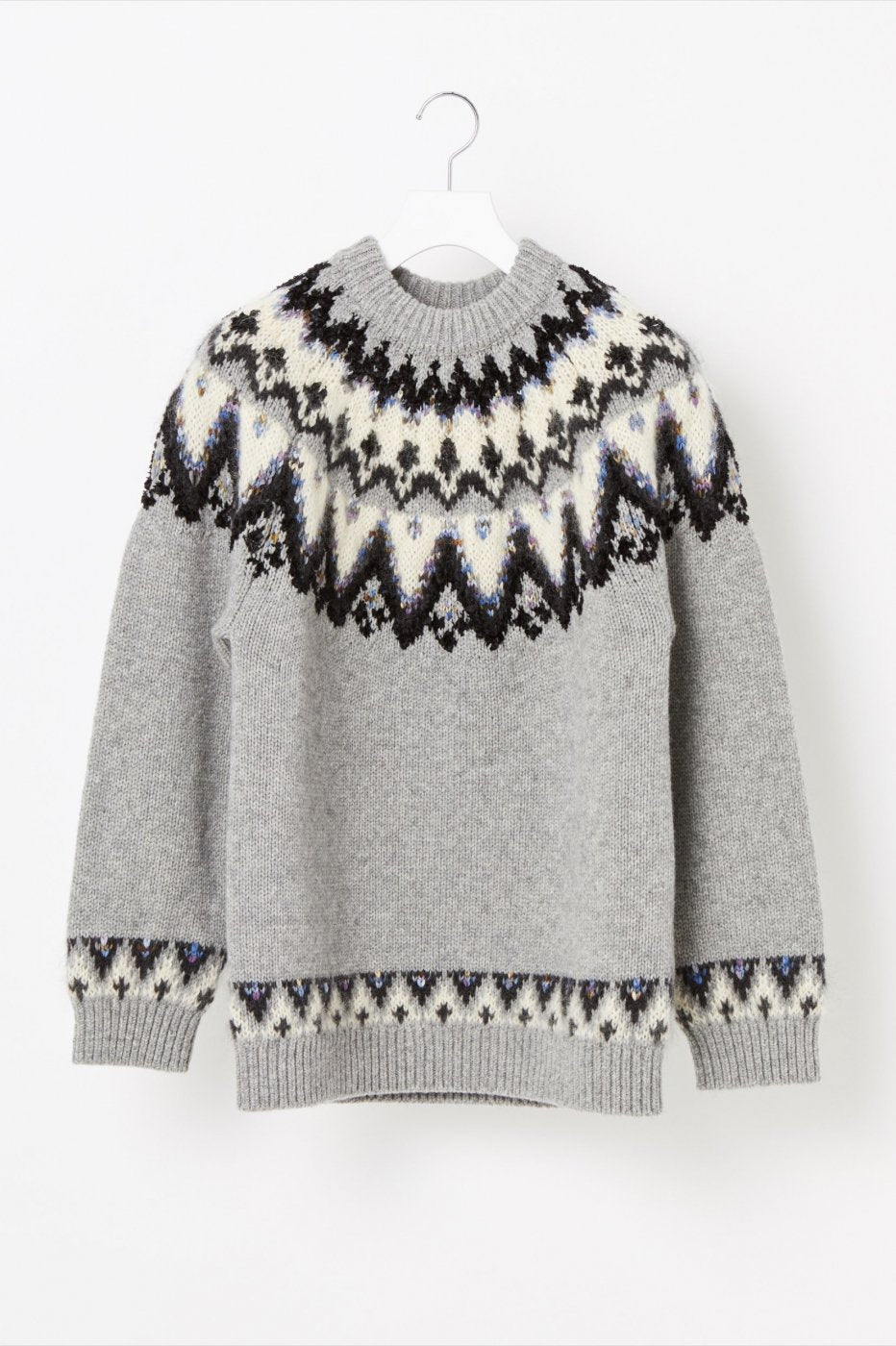 COOHEM "NORDIC KNIT SWEATER / GREY"