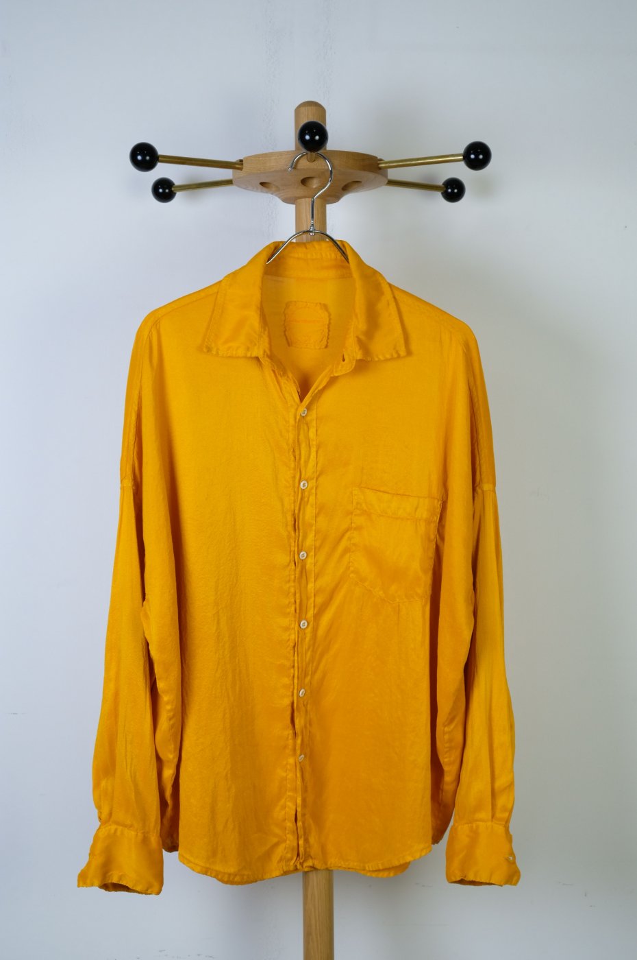 Chez VIDALENC -Shirt AXL silk Alex-sun yellow