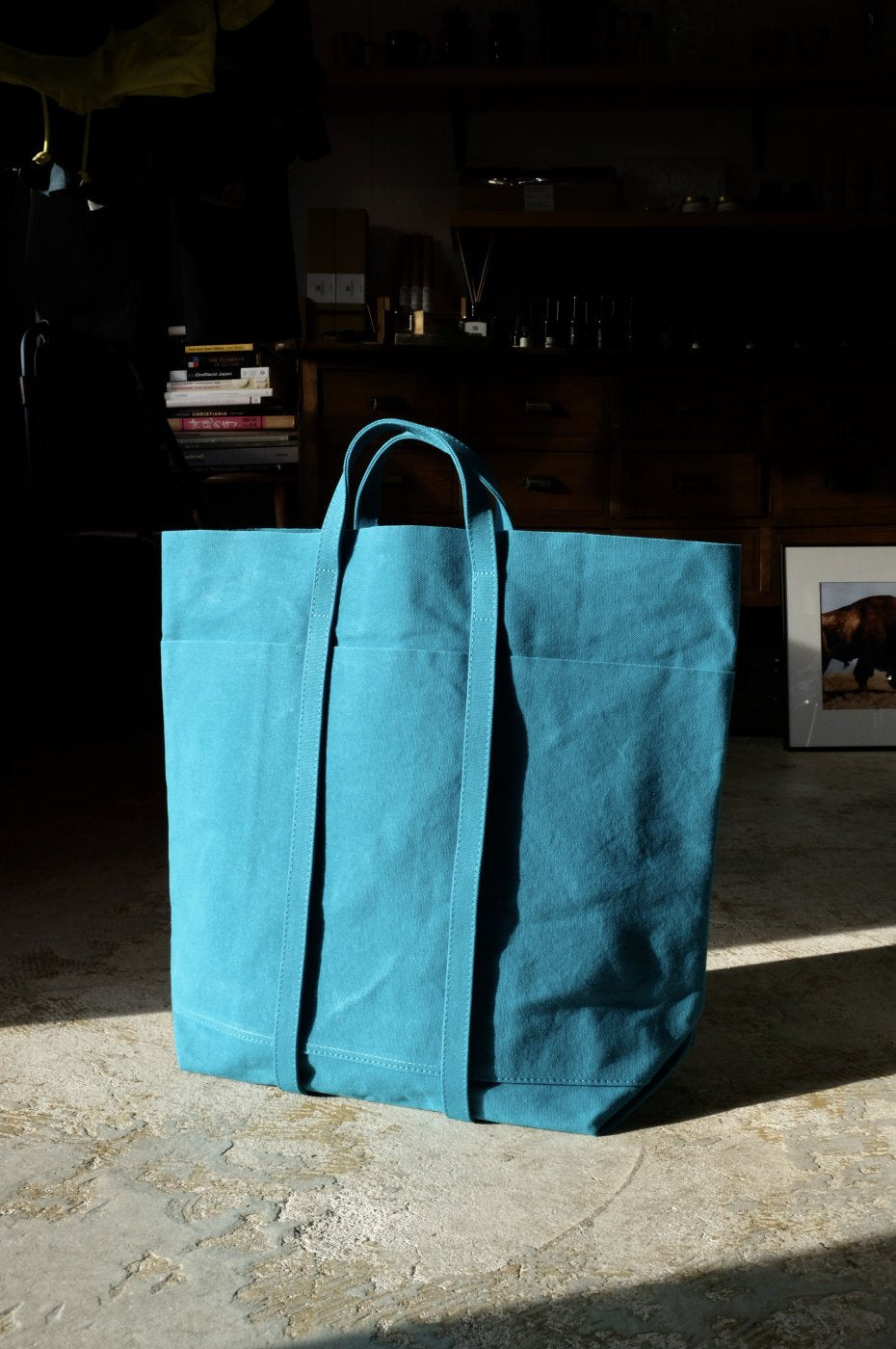 AMIACALVA "LIGHT OUNCE CANVAS TOTE(T) / TURQUOISE"