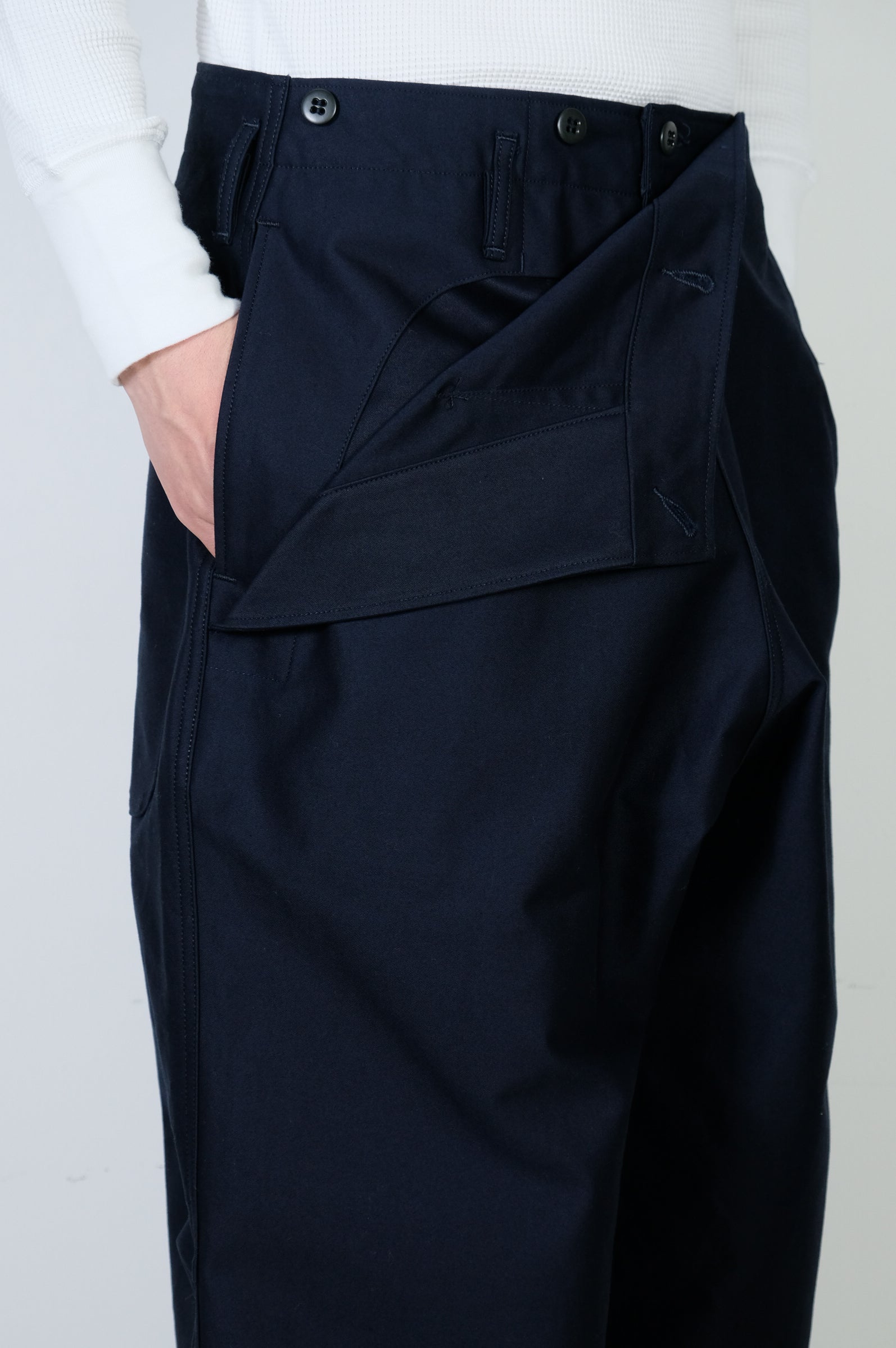 パンツ TUKI 0153 military baggs (reverse) TUKI * 0153 Military Baggs Reverse * Navy Blue | public