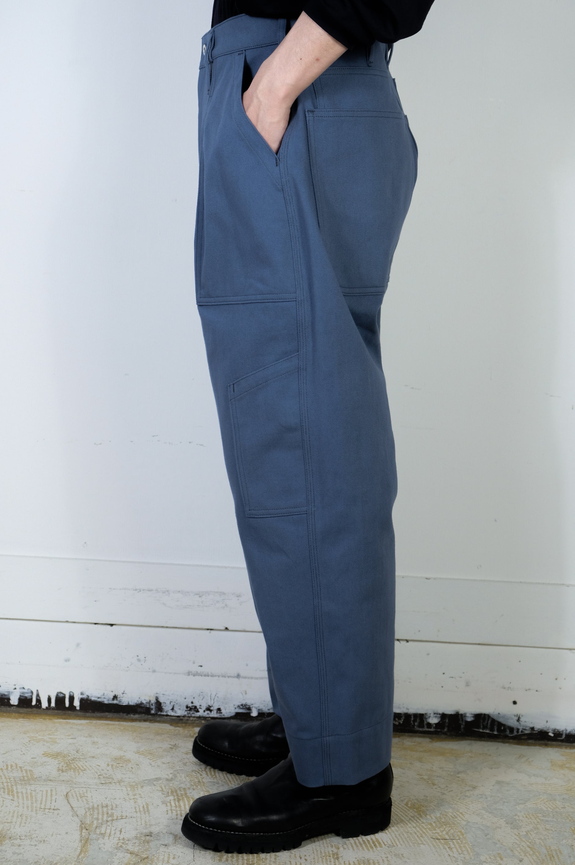 TUKI COMBAT PANTS BLUE GREY size 3